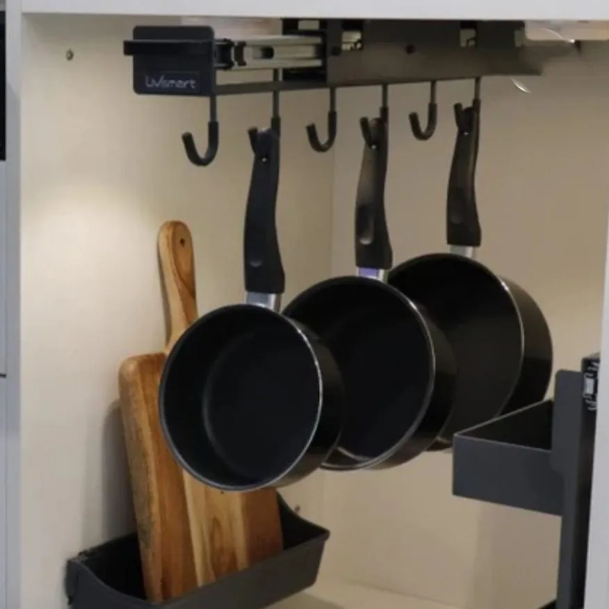 Ebco Pan Hanger Rack PHR48-SC AT 6 hooks soft close grey 20kg capacity 5 years warrenty (2528)