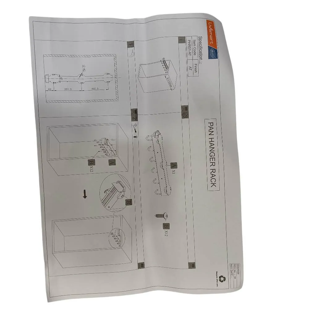 Ebco Pan Hanger Rack PHR48-SC AT 6 hooks soft close grey 20kg capacity 5 years warrenty (2528)