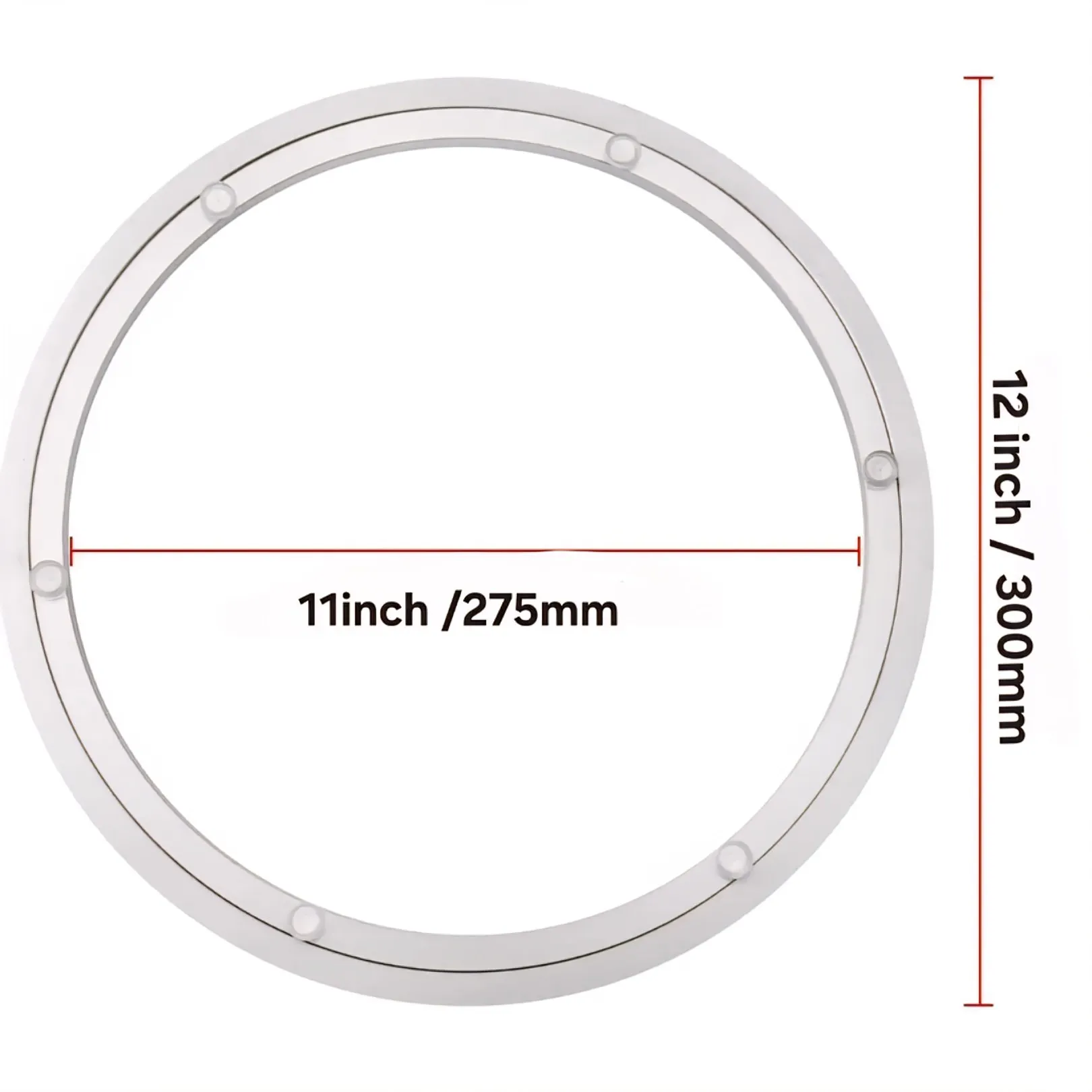 Ebco Turn Table Mechanism 8" &amp; 12" – 360° Heavy-Duty Rotating Base for Glass, Wood, Marble (2270)