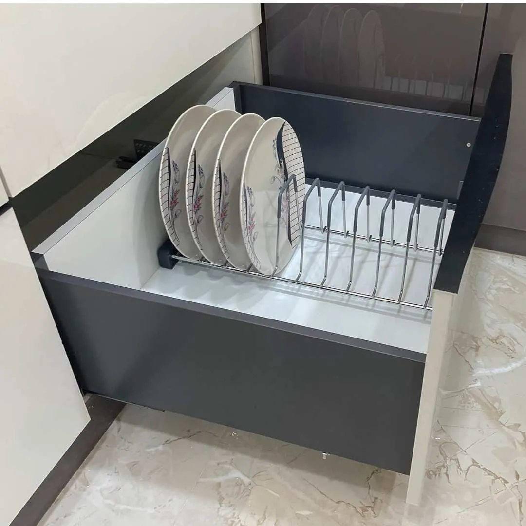 Thali Stand Stainless Steel 4" and 8" Premium Dish Rack / Plate holder Stand for Modular Kitchen &amp; Tandem Box(1677)