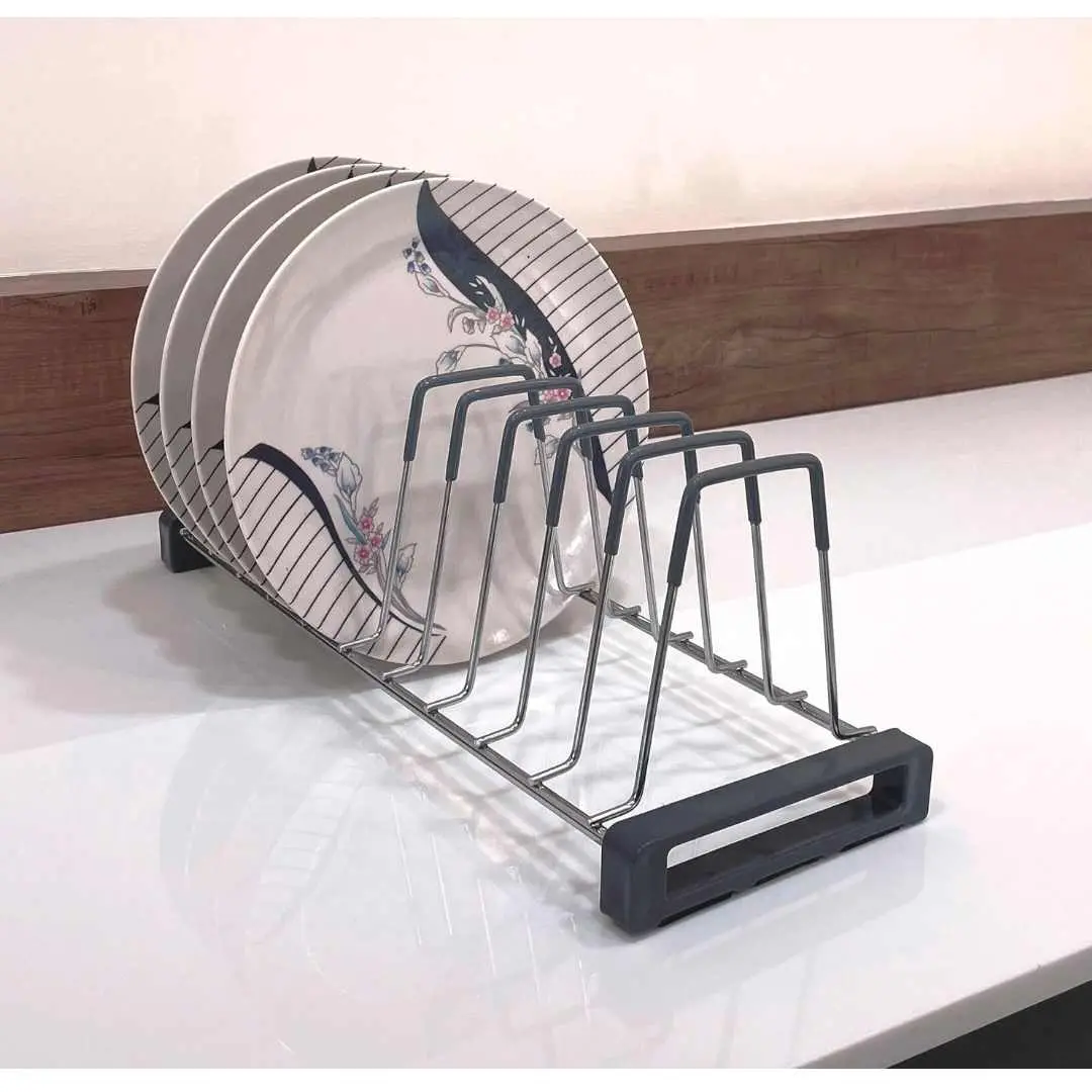 Thali Stand Stainless Steel 4" and 8" Premium Dish Rack / Plate holder Stand for Modular Kitchen &amp; Tandem Box(1677)