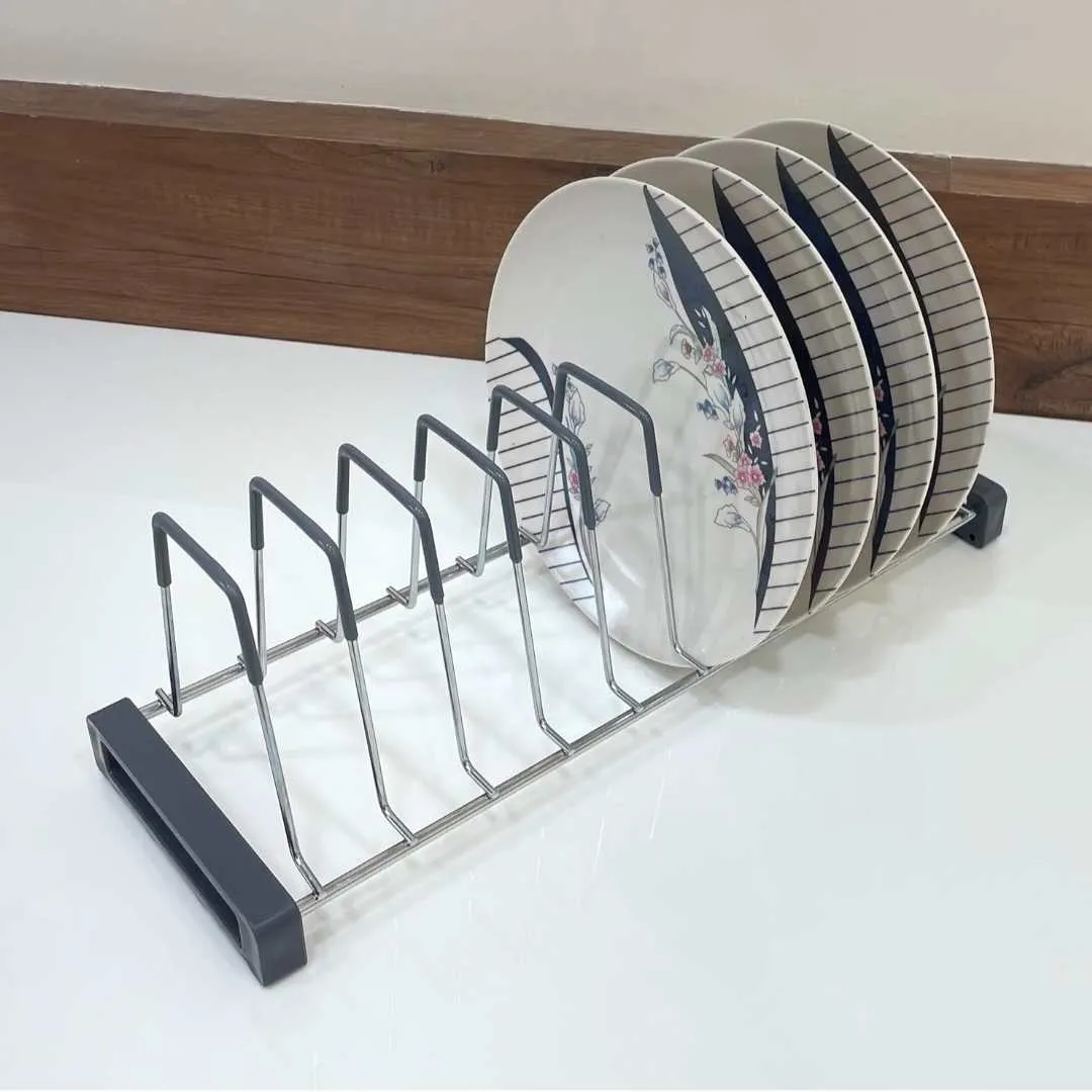 Thali Stand Stainless Steel 4" and 8" Premium Dish Rack / Plate holder Stand for Modular Kitchen &amp; Tandem Box(1677)