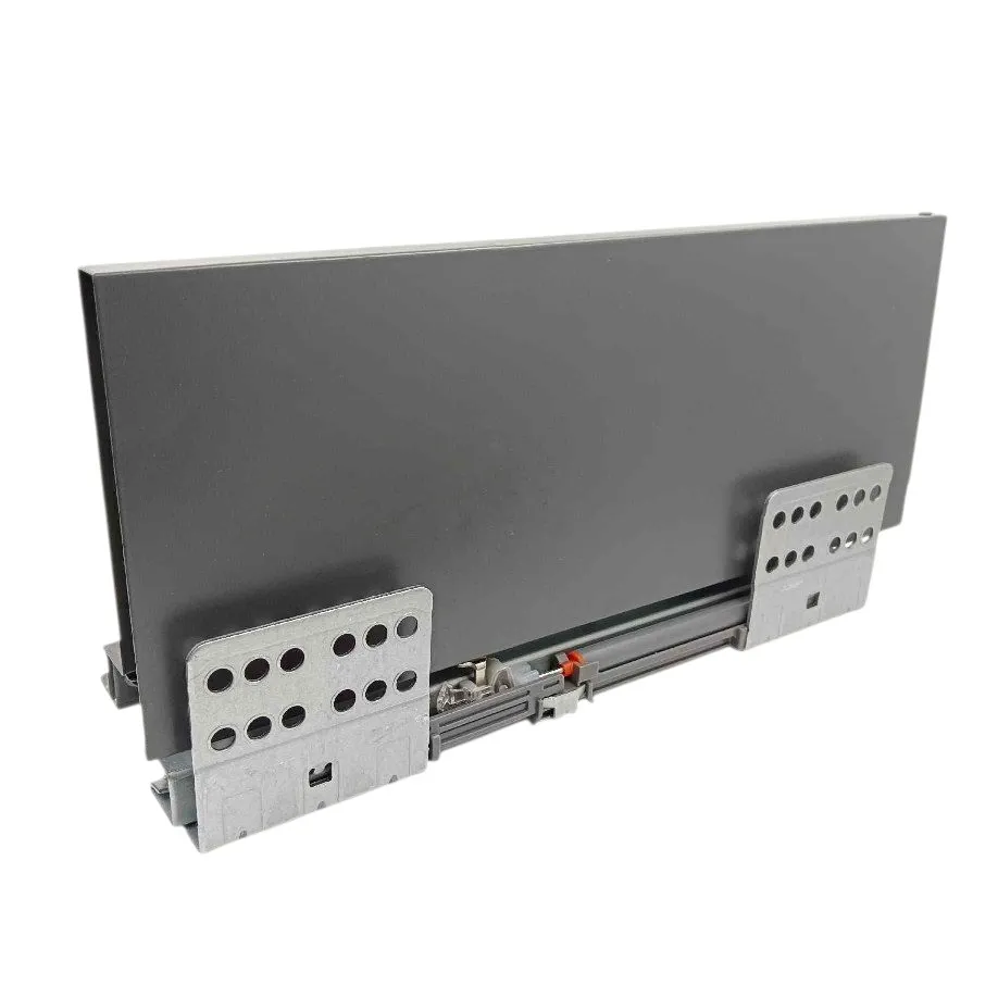 Slim Tandem Box 400mm (16”) Depth Grey Anthracite – Soft Close Kitchen Drawer Box (4", 6", 8") – Premium 5-Year Warranty (1844)