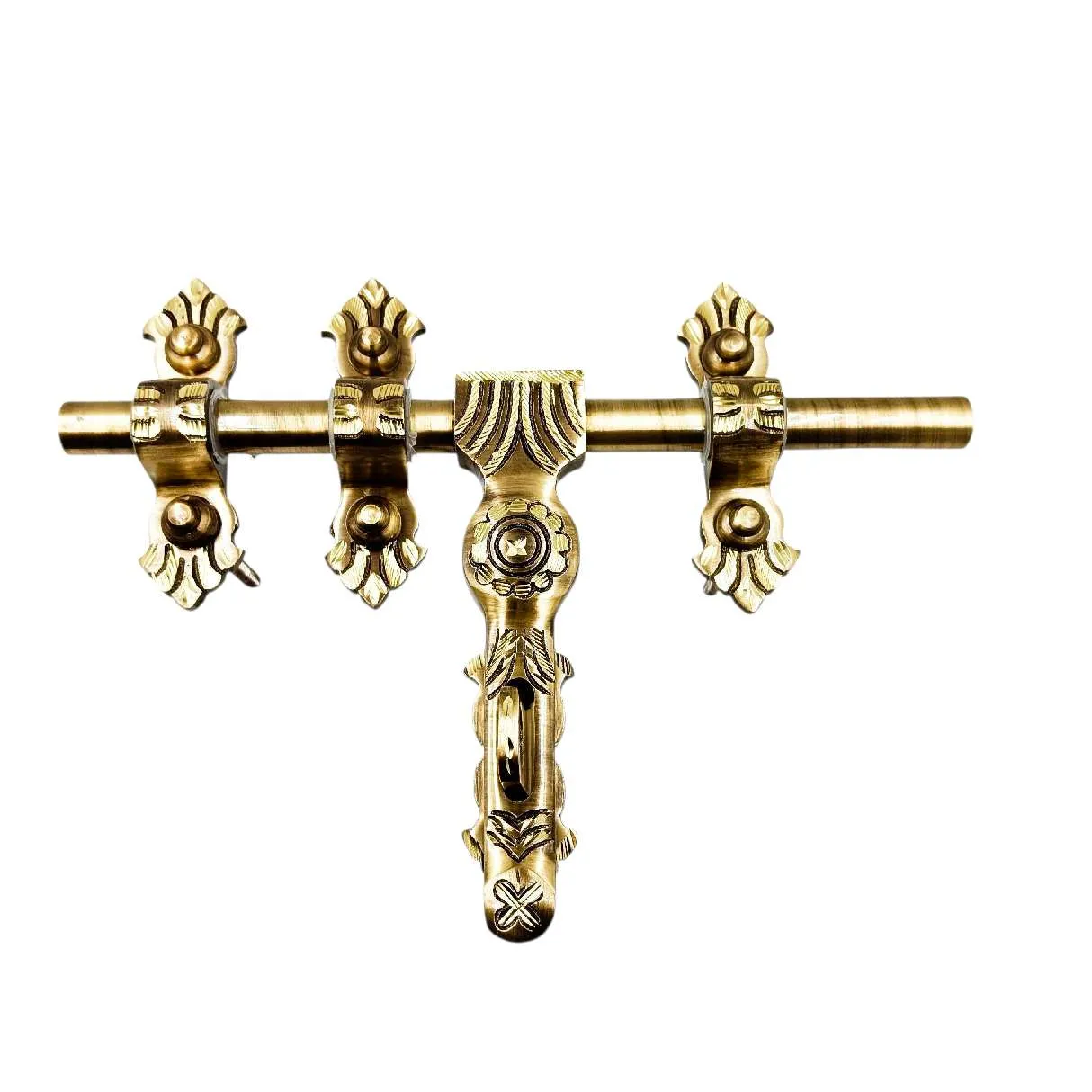 Maindoor Aldrop 8 inch and 10 inch Brass Antique Diamond Cut finish | 12mm rod  AL-150 Prima (1737)