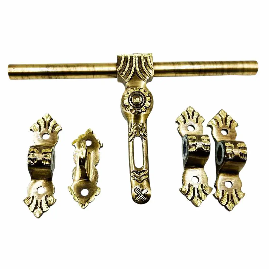 Maindoor Aldrop 8 inch and 10 inch Brass Antique Diamond Cut finish | 12mm rod  AL-150 Prima (1737)