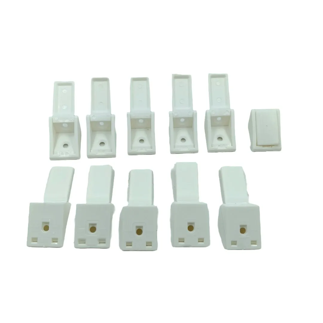 Ebco right angle block white self bat with cap RA1 pvc L clamp corner bracket 90 degree nylon white (2255)