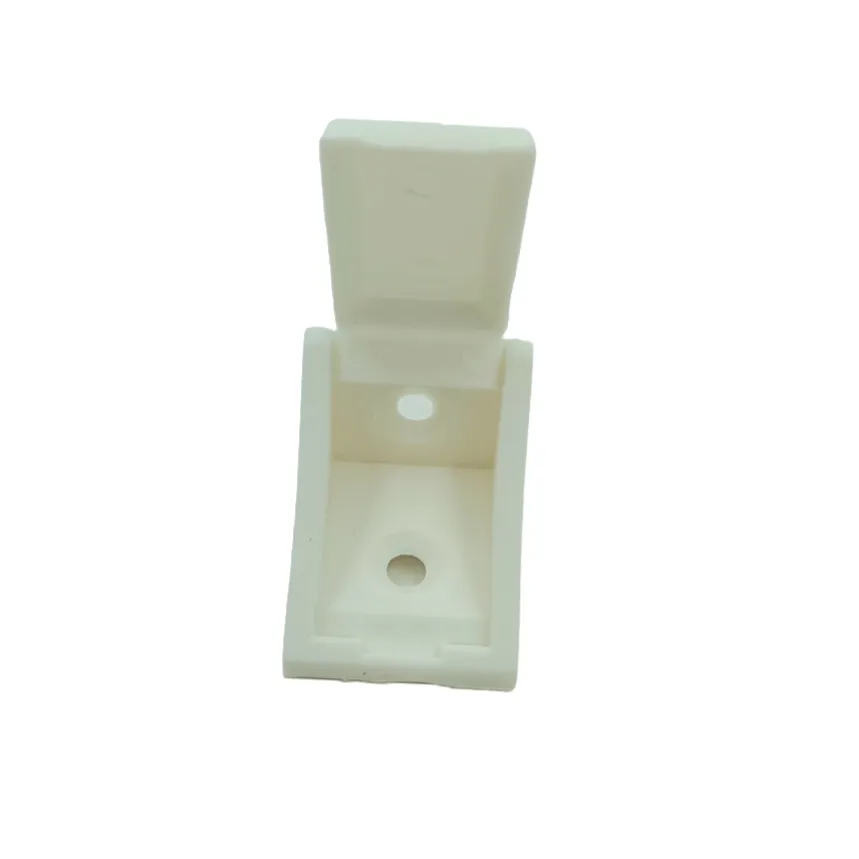 Ebco right angle block white self bat with cap RA1 pvc L clamp corner bracket 90 degree nylon white (2255)