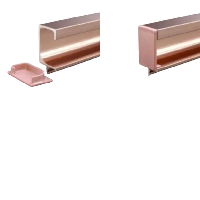 G Profile Handle Safety End Cap Set of 2pcs – PVC Caps for G Handles 35mm | Black, Rose Gold, Gold, CP Chrome, Grey Finishes (1018)