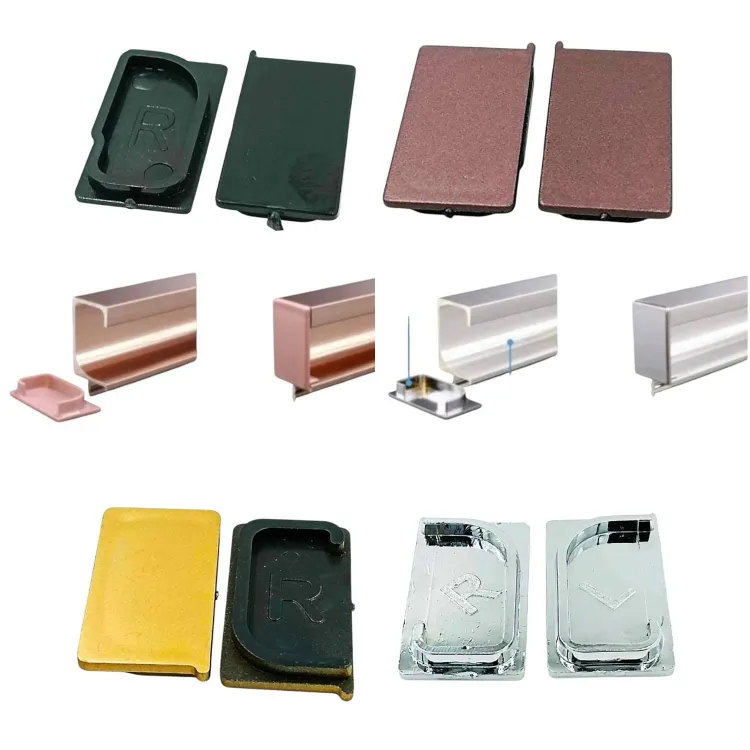 G Profile Handle Safety End Cap Set of 2pcs – PVC Caps for G Handles 35mm | Black, Rose Gold, Gold, CP Chrome, Grey Finishes (1018)