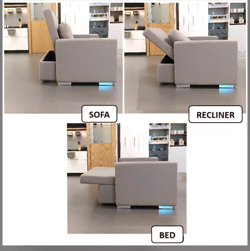 Ebco Sofa Cum Bed Fitting 3 Click SCBC3 Set of 2pcs | Convertible Sofa to Bed Mechanism with 3 Reclining Positions (2913)