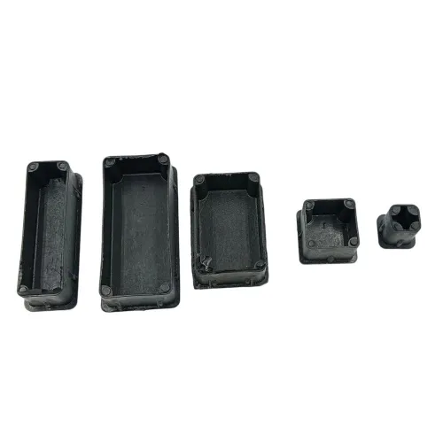 PVC inner bush black square rectangle economic end cap for square pipes medium furniture 20mm to 100mm (2310)