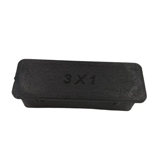 PVC inner bush black square rectangle economic end cap for square pipes medium furniture 20mm to 100mm (2310)