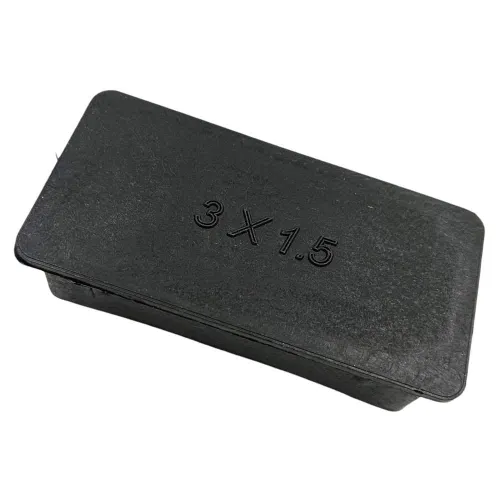 PVC inner bush black square rectangle economic end cap for square pipes medium furniture 20mm to 100mm (2310)