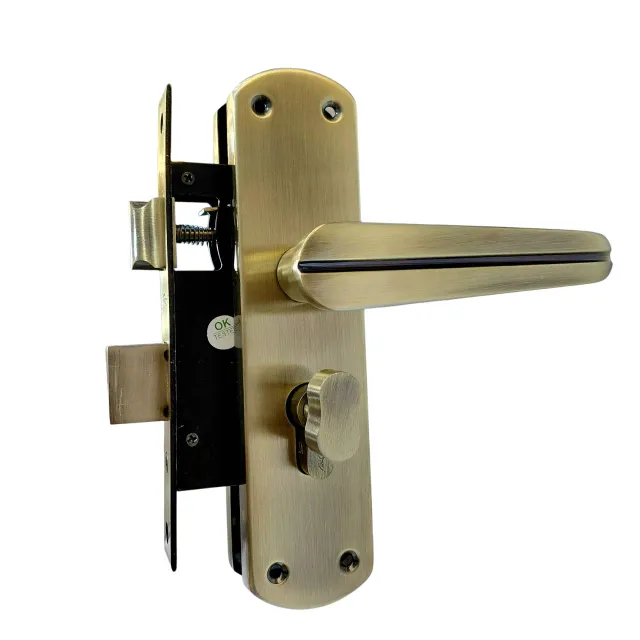 Godrej Mortise Lock 9549 Antique Finish 200mm Door Handle Set with Cylinder Lock – 1 Year Warranty(2945)