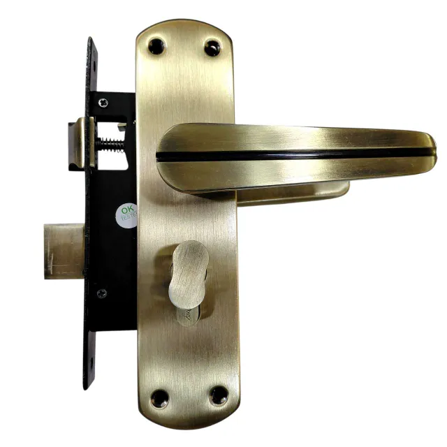 Godrej Mortise Lock 9549 Antique Finish 200mm Door Handle Set with Cylinder Lock – 1 Year Warranty(2945)