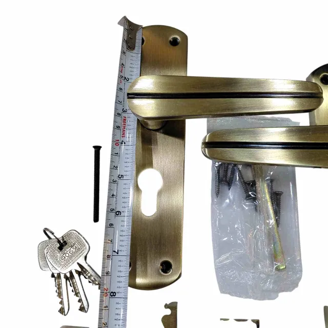 Godrej Mortise Lock 9549 Antique Finish 200mm Door Handle Set with Cylinder Lock – 1 Year Warranty(2945)