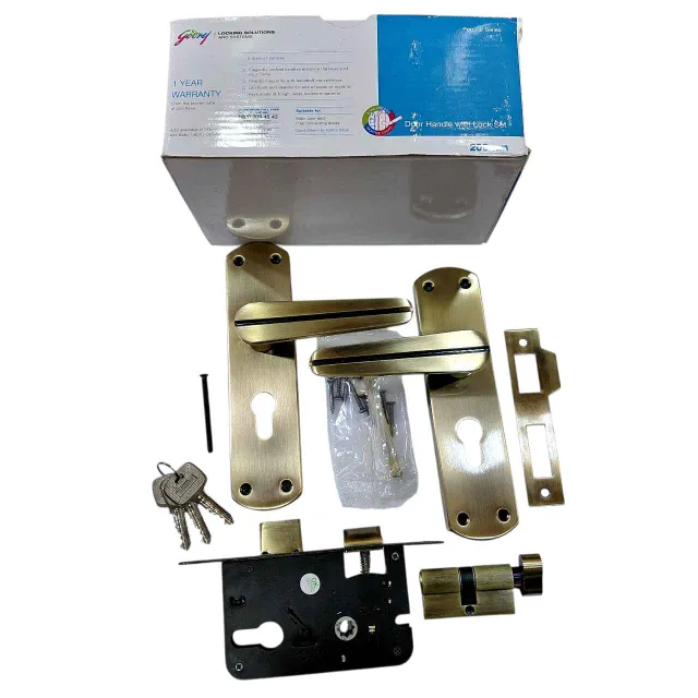 Godrej Mortise Lock 9549 Antique Finish 200mm Door Handle Set with Cylinder Lock – 1 Year Warranty(2945)