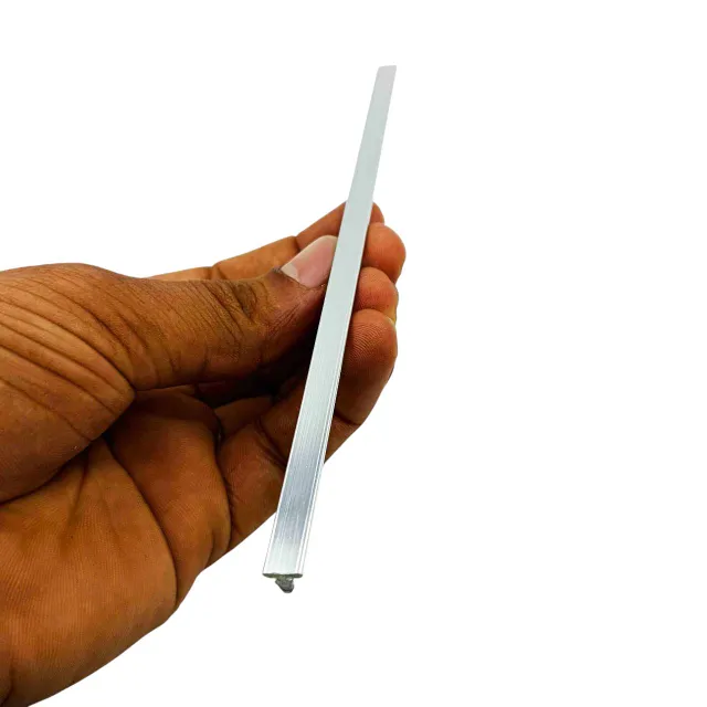 Aluminium T patti c.p brush finish 8mm,12mm ,20mm width heavy (10ft length) (1344)