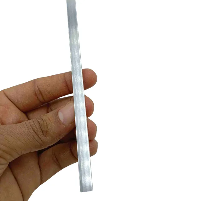 Aluminium T patti c.p brush finish 8mm,12mm ,20mm width heavy (10ft length) (1344)