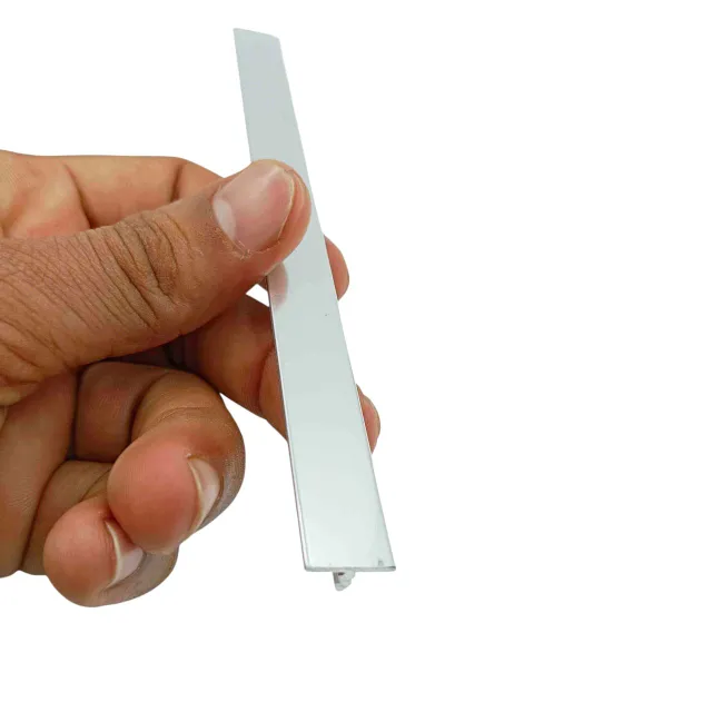 Aluminium T patti c.p brush finish 8mm,12mm ,20mm width heavy (10ft length) (1344)