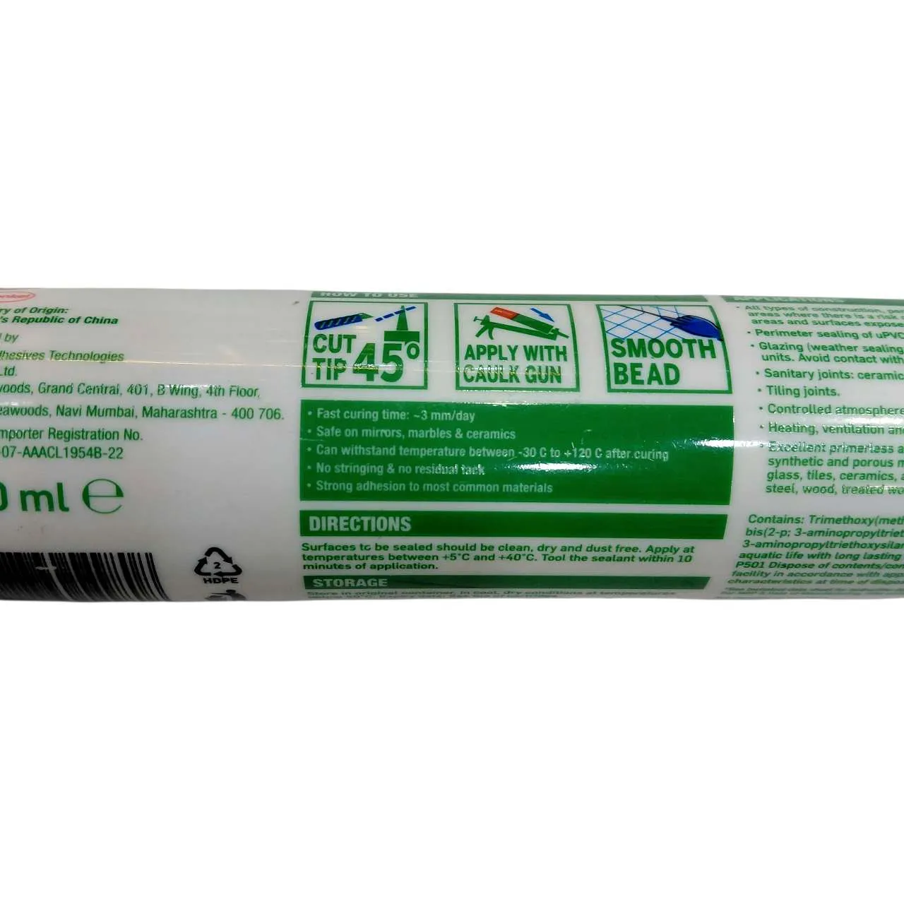 Loctite Silicone Sealant weatherproof Heat and Water Resistant  280ml – Black, White, Clear | Multi-Surface sealent (2951)