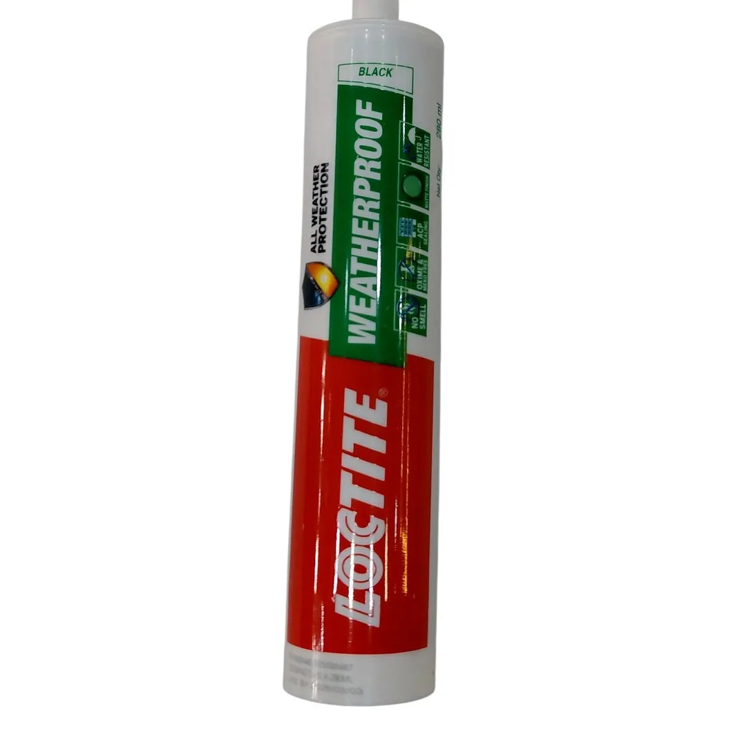 Loctite Silicone Sealant weatherproof Heat and Water Resistant  280ml – Black, White, Clear | Multi-Surface sealent (2951)