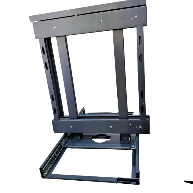 Universal Magic Corner for Modular Kitchen | Grey Flatline Soft Close Corner Shelf 4-Tier | Heavy Duty Metal | 5-Year Warranty(2949)