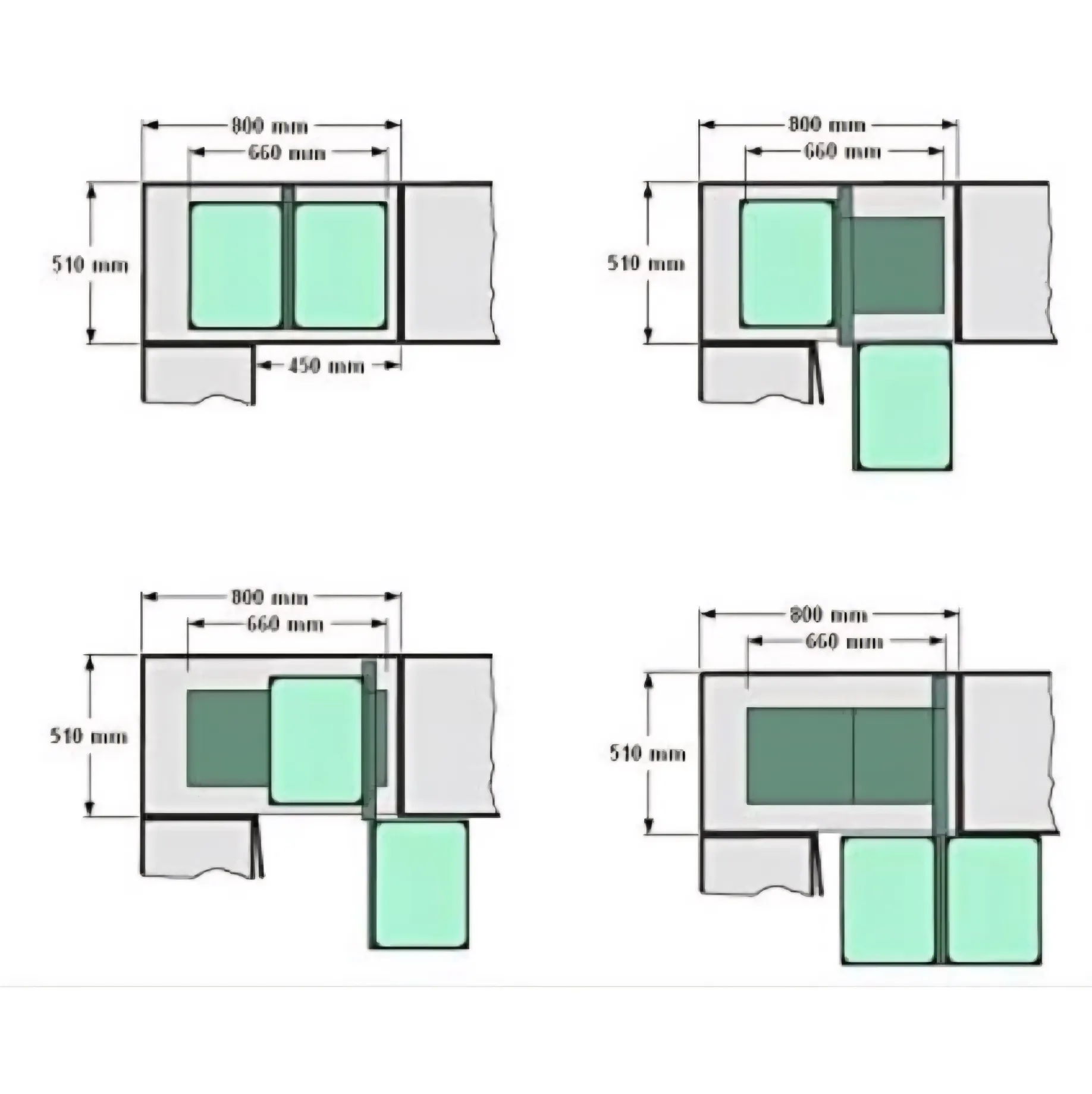 Universal Magic Corner for Modular Kitchen | Grey Flatline Soft Close Corner Shelf 4-Tier | Heavy Duty Metal | 5-Year Warranty(2949)