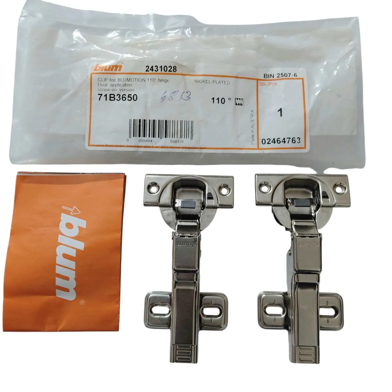 Blum Auto Soft Close Clip top Blumotion Cabinet Hinge | 10-Year Mechanism Warranty (2955)