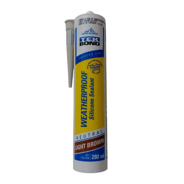 Silicone Sealant Light Brown – Tek Bond by Saint Gobain Weatherproof 400gm (280ml) Gap Filling (2953)