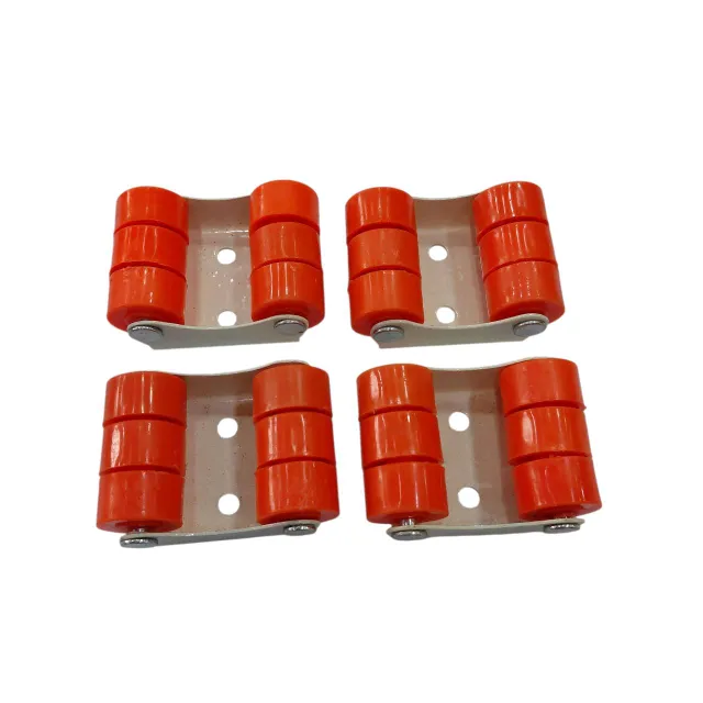 Mini Sixer Wheel Set of 4pcs Nylon Orange Caster –27mm height Furniture Wheels for Drawers, Trolleys (50kg Load Capacity)(1232)