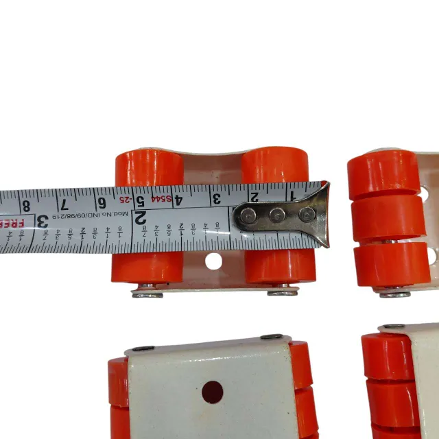 Mini Sixer Wheel Set of 4pcs Nylon Orange Caster –27mm height Furniture Wheels for Drawers, Trolleys (50kg Load Capacity)(1232)