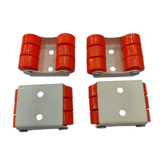 Mini Sixer Wheel Set of 4pcs Nylon Orange Caster –27mm height Furniture Wheels for Drawers, Trolleys (50kg Load Capacity)(1232)