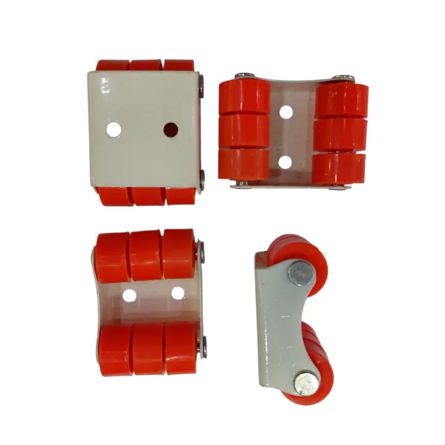 Mini Sixer Wheel Set of 4pcs Nylon Orange Caster –27mm height Furniture Wheels for Drawers, Trolleys (50kg Load Capacity)(1232)