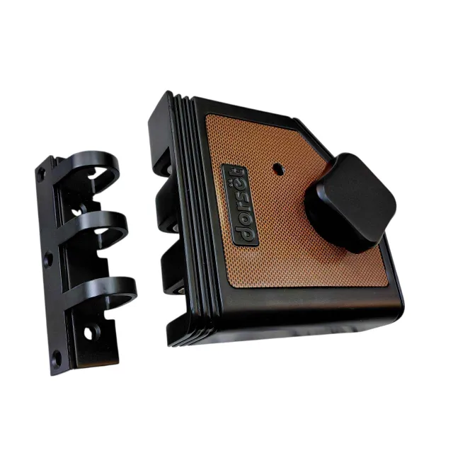 Dorset Main Door Lock for Double Door Black XENA 202GM | Rimlock | bolt X | 3 Vertibolt 15 year warranty(2962)