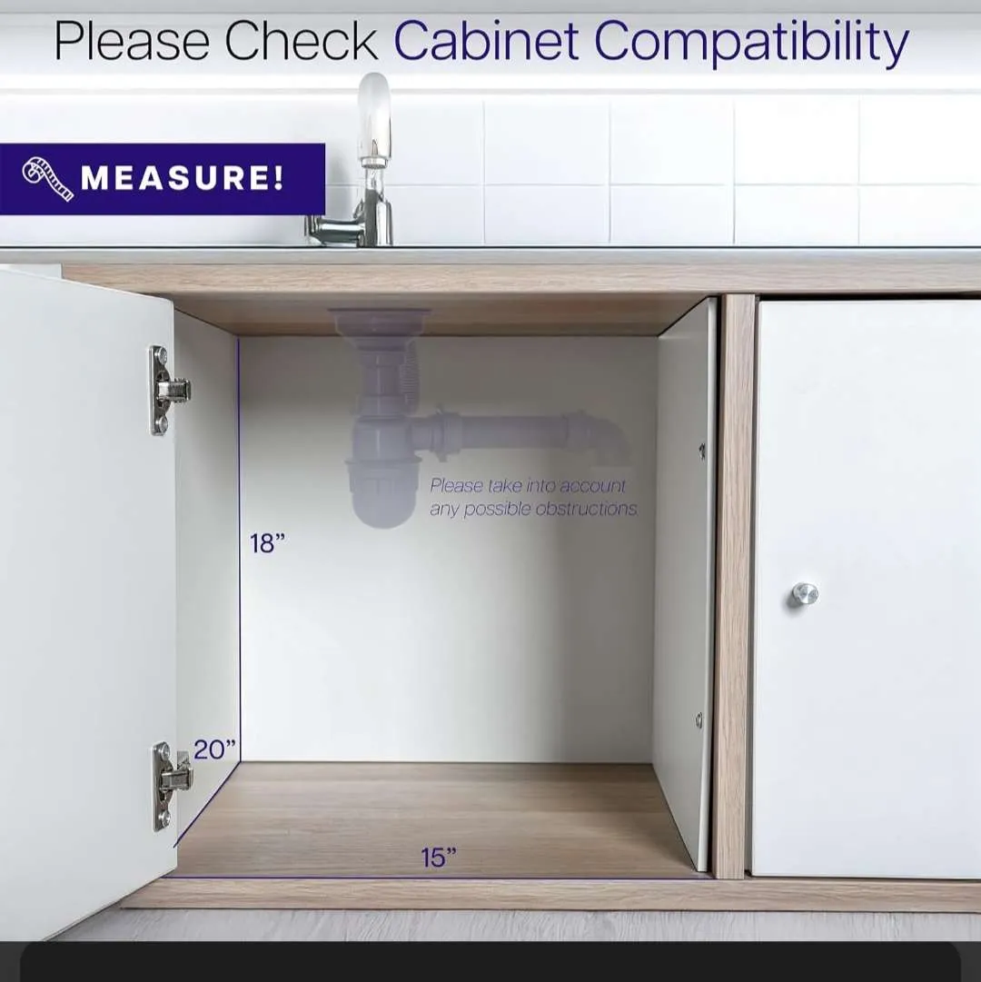 Double Pullout Dustbin for Kitchen 20L+20L Dry and Wet Waste, Grey Finish, 5-Year Warranty (2971)