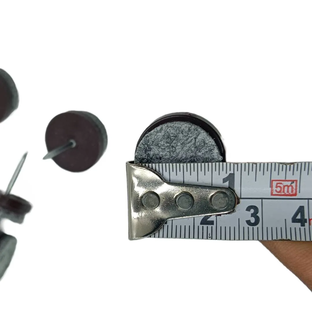 Ebco Bush Furn Felt with Pin Nail Grey 22mm (FF22P) | Furniture Leg Protector For Chair &amp; Table (2242)