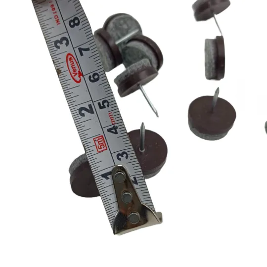 Ebco Bush Furn Felt with Pin Nail Grey 22mm (FF22P) | Furniture Leg Protector For Chair &amp; Table (2242)