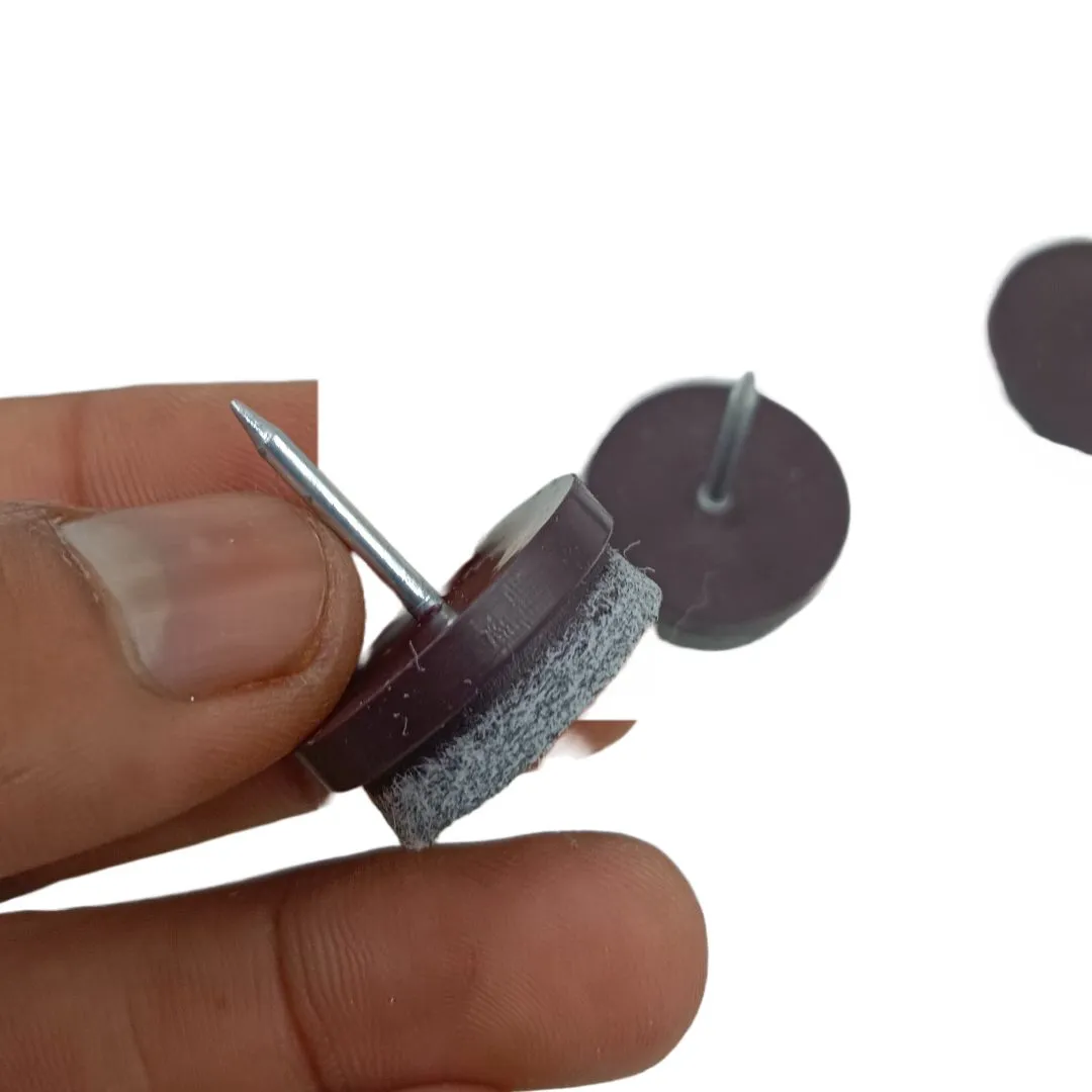 Ebco Bush Furn Felt with Pin Nail Grey 22mm (FF22P) | Furniture Leg Protector For Chair &amp; Table (2242)