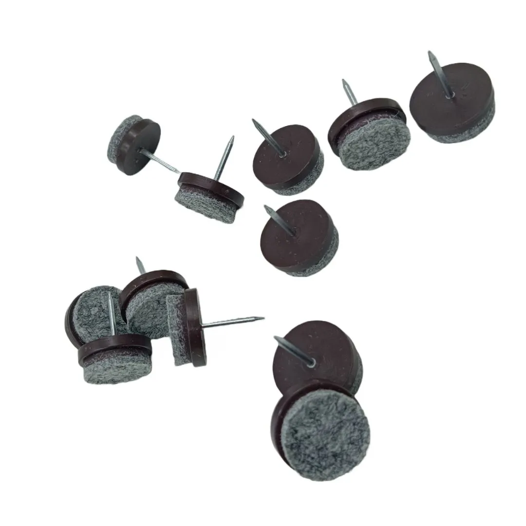 Ebco Bush Furn Felt with Pin Nail Grey 22mm (FF22P) | Furniture Leg Protector For Chair &amp; Table (2242)