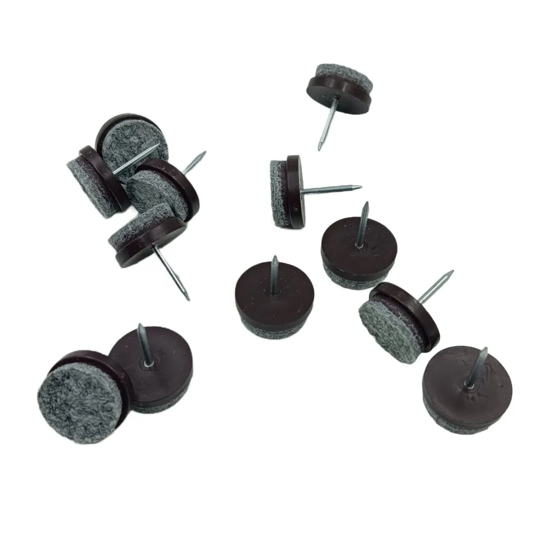 Ebco Bush Furn Felt with Pin Nail Grey 22mm (FF22P) | Furniture Leg Protector For Chair &amp; Table (2242)