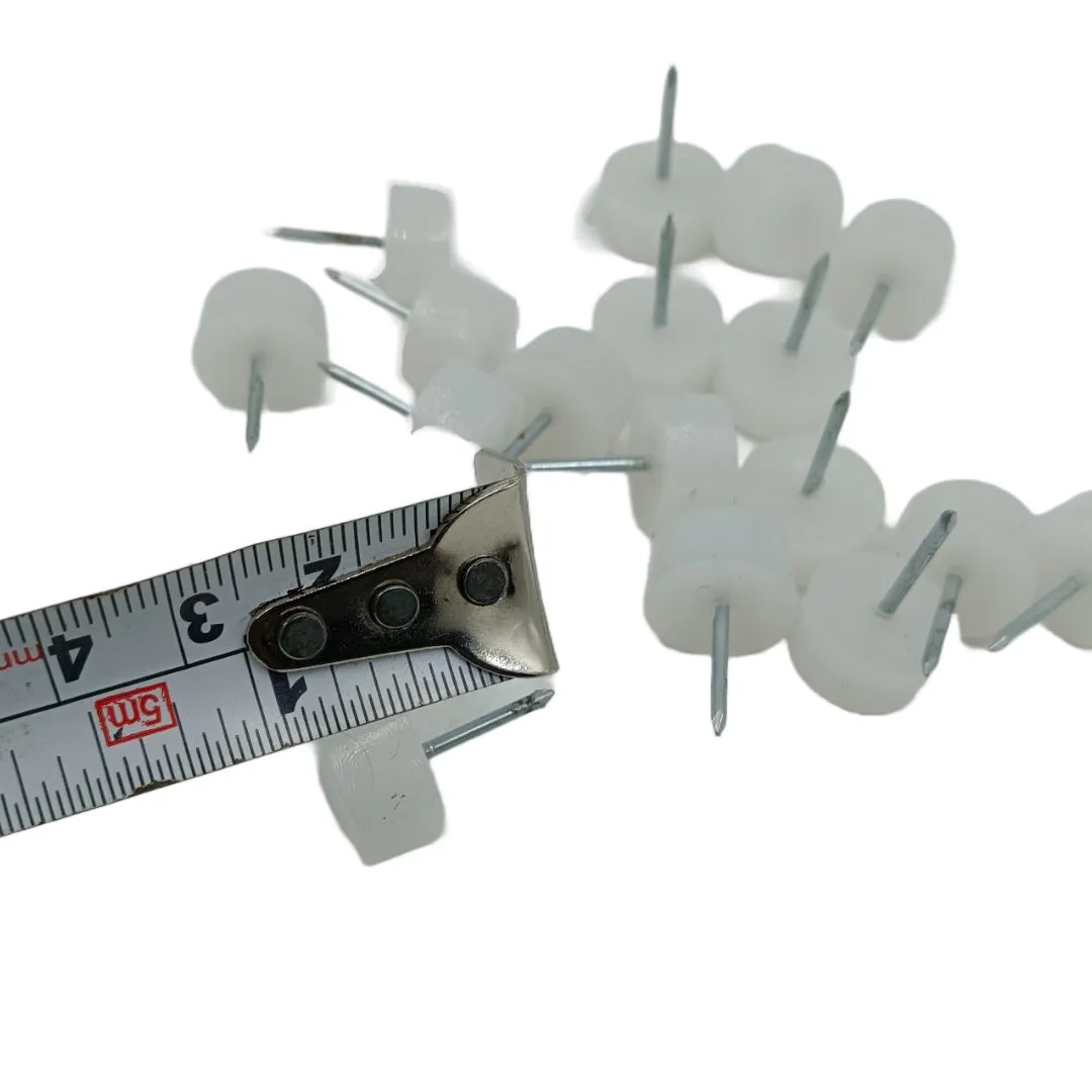 Ebco Bush with Pin Nail White 15mm (Ebco PP15) Pvc | Leg Protector | Safety Bush for Chair (2241)