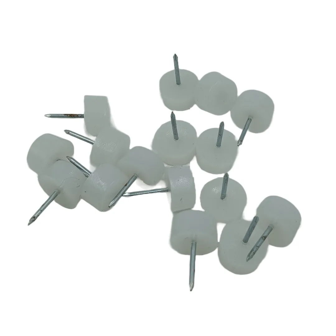 Ebco Bush with Pin Nail White 15mm (Ebco PP15) Pvc | Leg Protector | Safety Bush for Chair (2241)