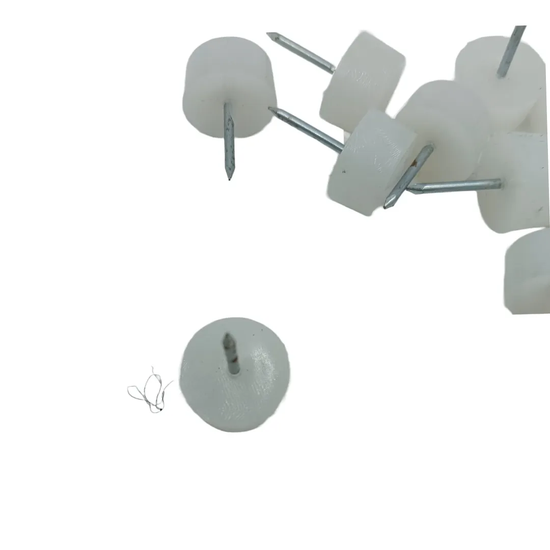 Ebco Bush with Pin Nail White 15mm (Ebco PP15) Pvc | Leg Protector | Safety Bush for Chair (2241)