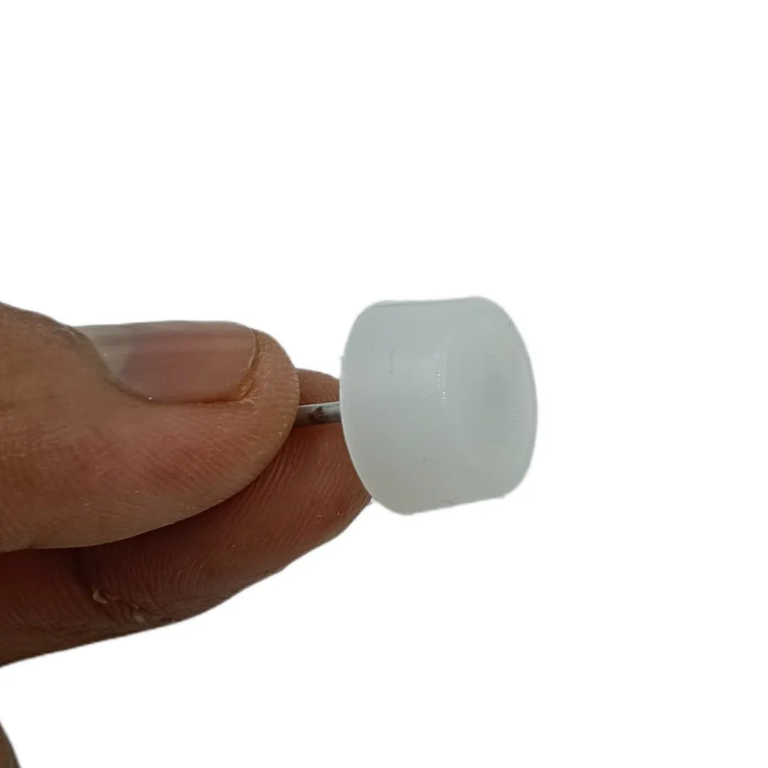 Ebco Bush with Pin Nail White 15mm (Ebco PP15) Pvc | Leg Protector | Safety Bush for Chair (2241)