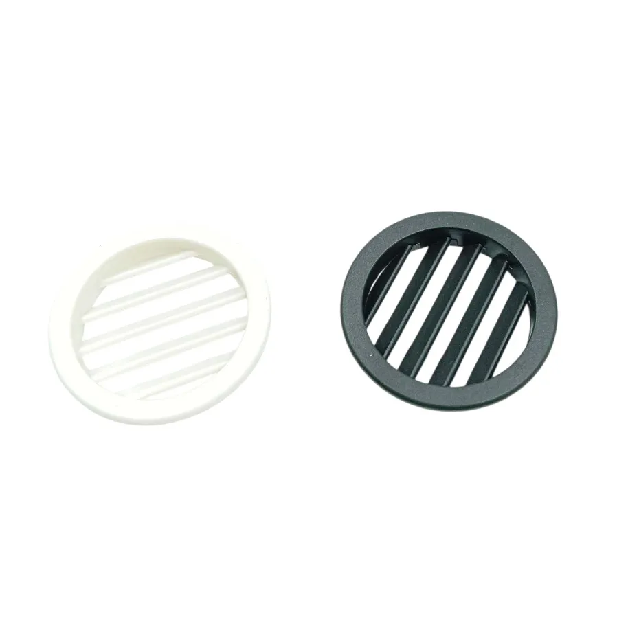 Ebco Air Ventilation Grill Jali VG40 | 40mm Round PVC | White and Black Cabinet Airflow Vent(2230)