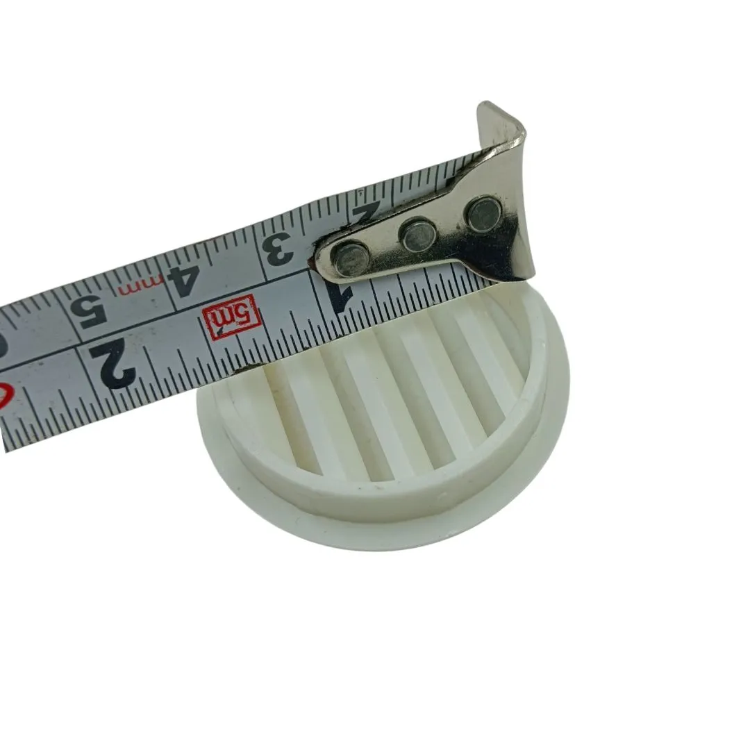 Ebco Air Ventilation Grill Jali VG40 | 40mm Round PVC | White and Black Cabinet Airflow Vent(2230)