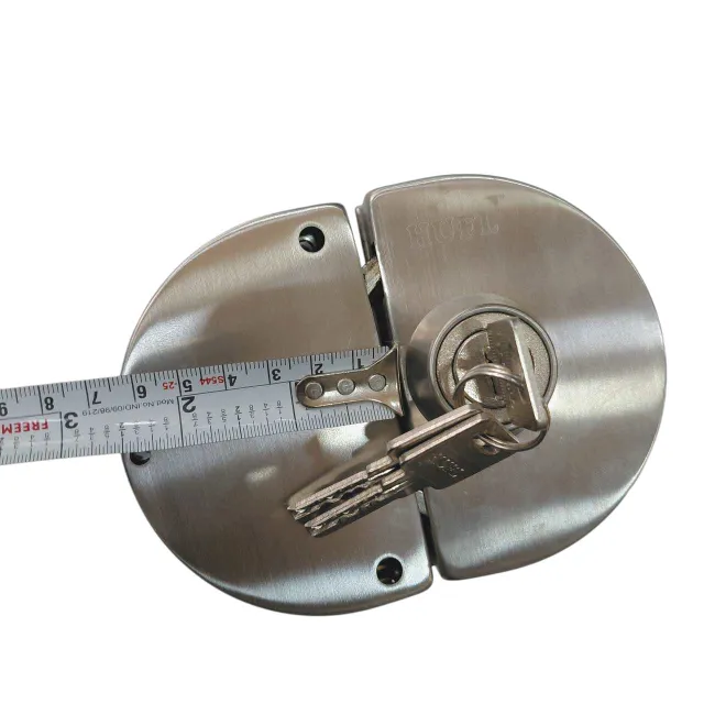 Double Glass Door Lock Key and Knob | Glass-to-Glass Door Lock for 8mm–12mm Glass | Stainless Steel | 1-Year Warranty (1102)