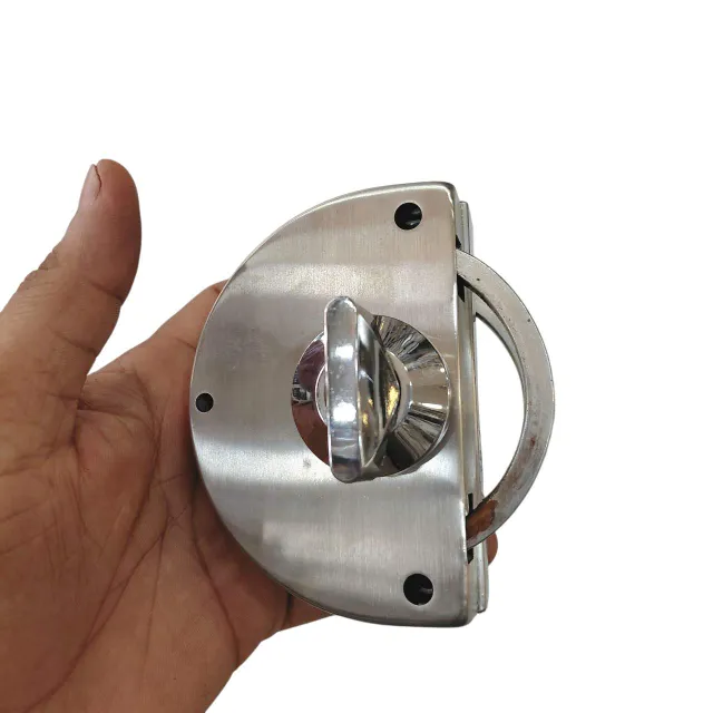 Double Glass Door Lock Key and Knob | Glass-to-Glass Door Lock for 8mm–12mm Glass | Stainless Steel | 1-Year Warranty (1102)