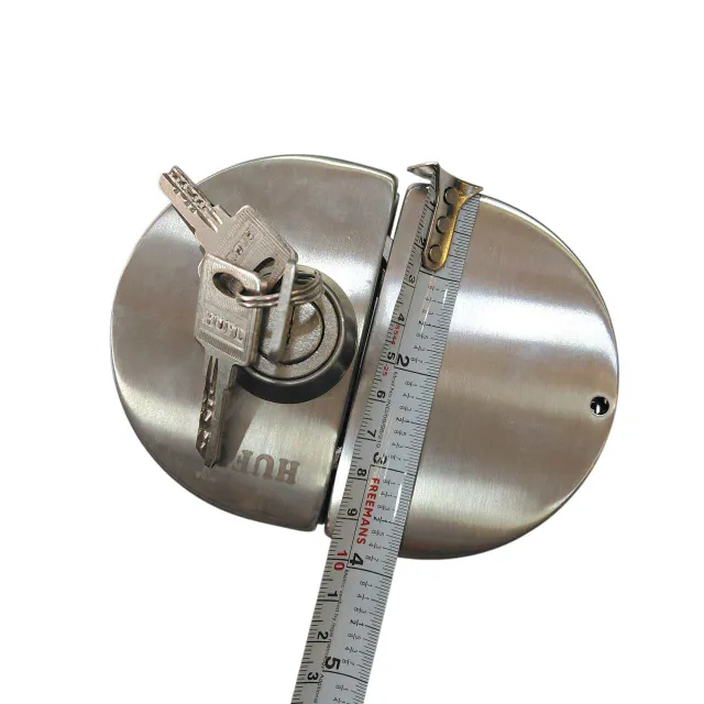 Double Glass Door Lock Key and Knob | Glass-to-Glass Door Lock for 8mm–12mm Glass | Stainless Steel | 1-Year Warranty (1102)